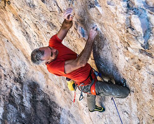 Climbing picture of MAXIM athlete Randy Leavitt