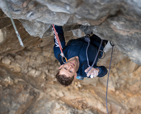 Climbing picture of MAXIM athlete Shane Messer