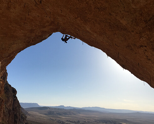 Climbing picture of MAXIM athlete Todd Perkins